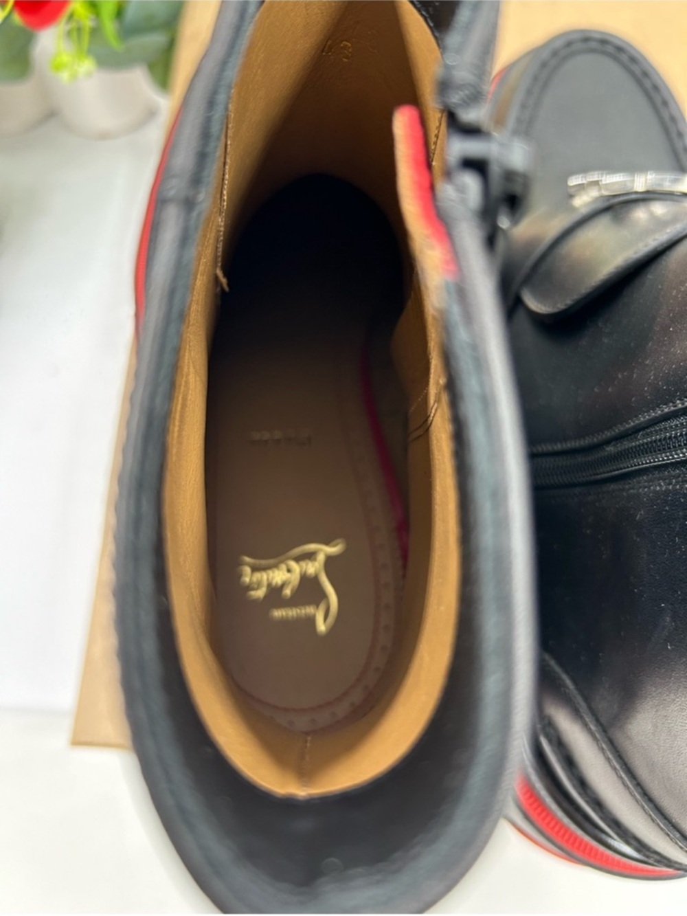 Men’s Christian Louboutin DUNE leather ankle boots size 43 made in Italy - Picture 8 of 10